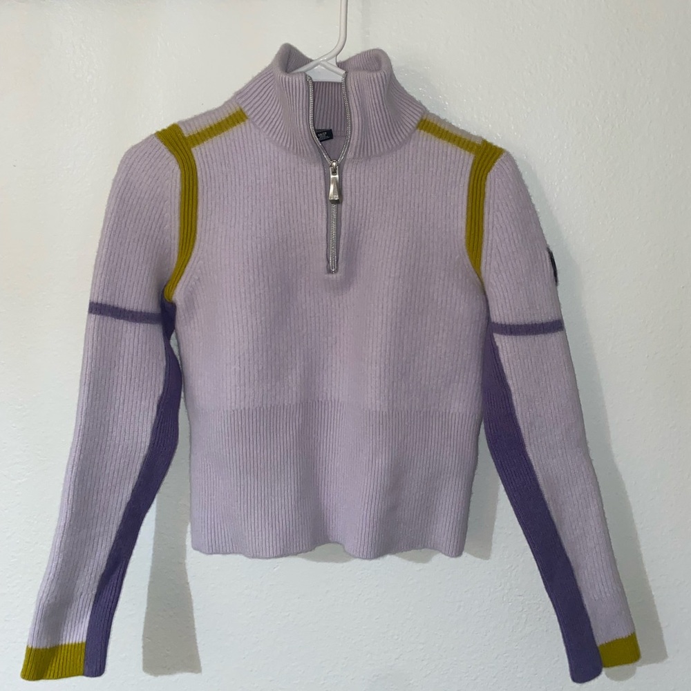 Helly Hansen Lilac and Mustard Turtleneck Sweater